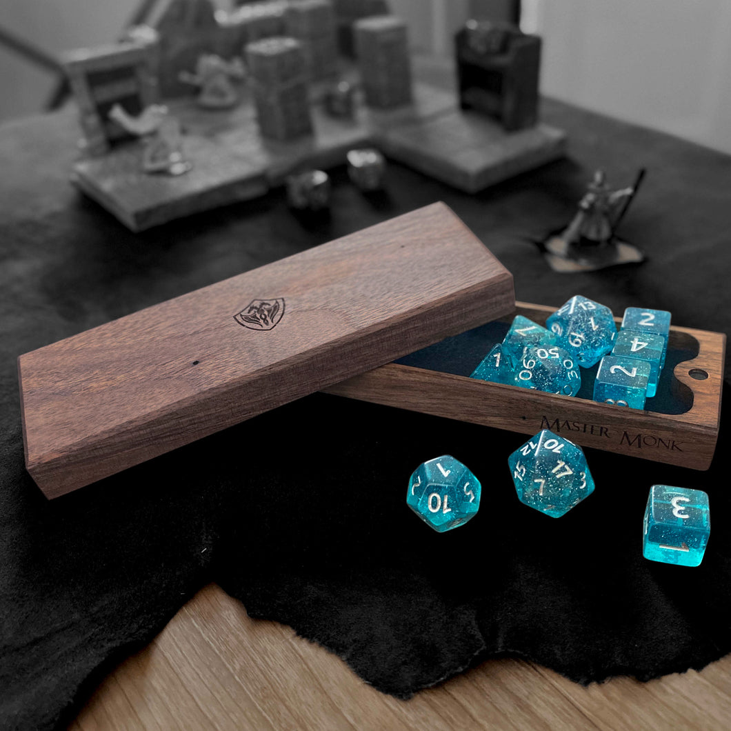 Walnut Magnetic Dice Box - Nomads Armory