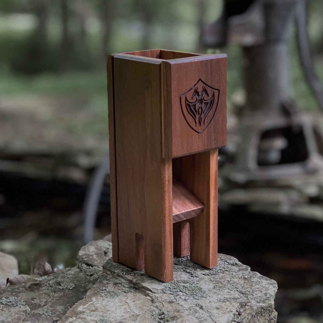 Walnut Magnetic Dice Tower