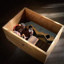 Load image into Gallery viewer, Walnut Game Box with Leather Strap
