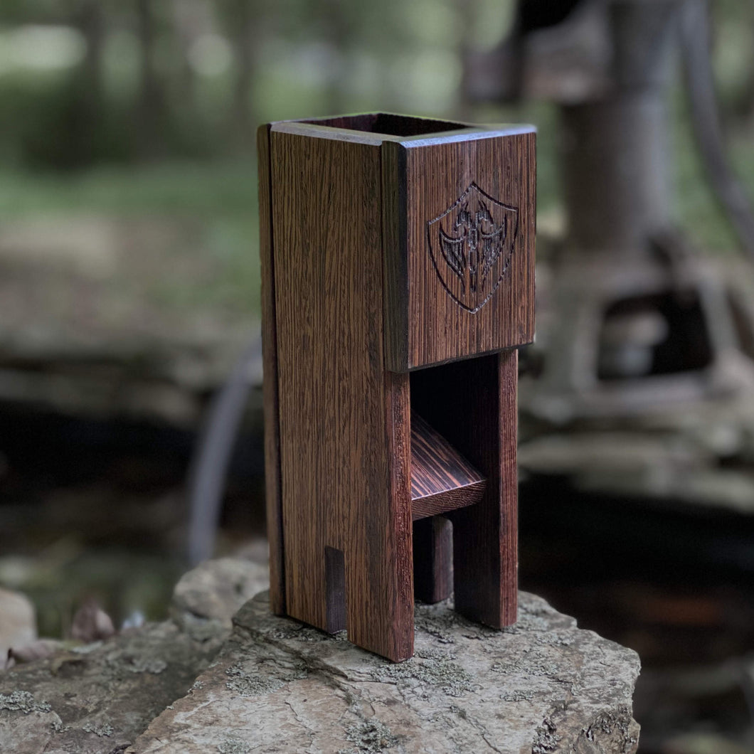 Wenge Magnetic Dice Tower