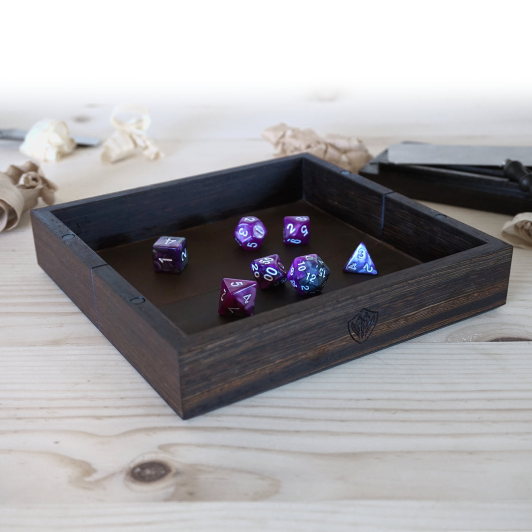 Wenge Magnetic Dice Tray - Nomads Armory