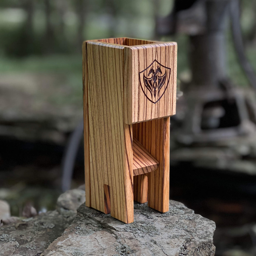 Zebrawood Magnetic Dice Tower